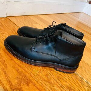 COLE‎ HAAN Grand Boot Black Leather Size 10.5 M Mens Ankle Lace Up Chukka Boots